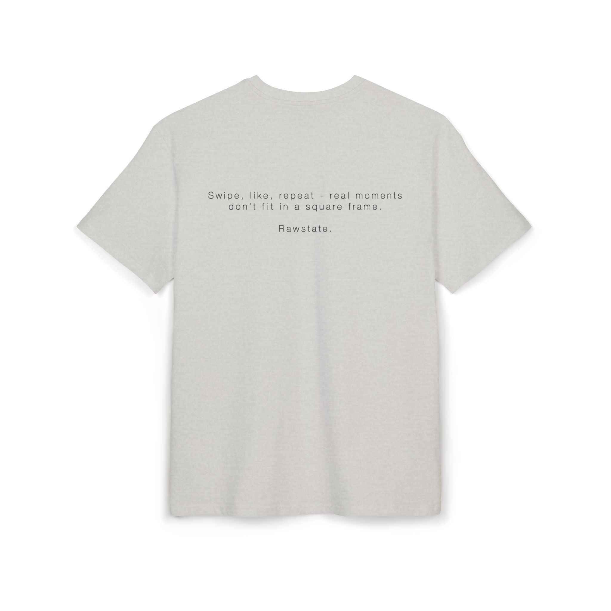 Minimalist Oversized Tee – 'Swipe. like. repeat'