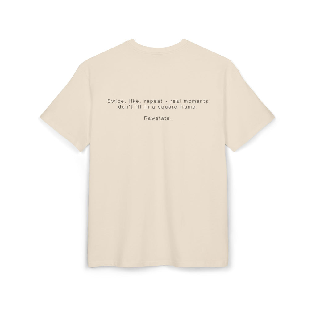 Minimalist Oversized Tee – 'Swipe. like. repeat'