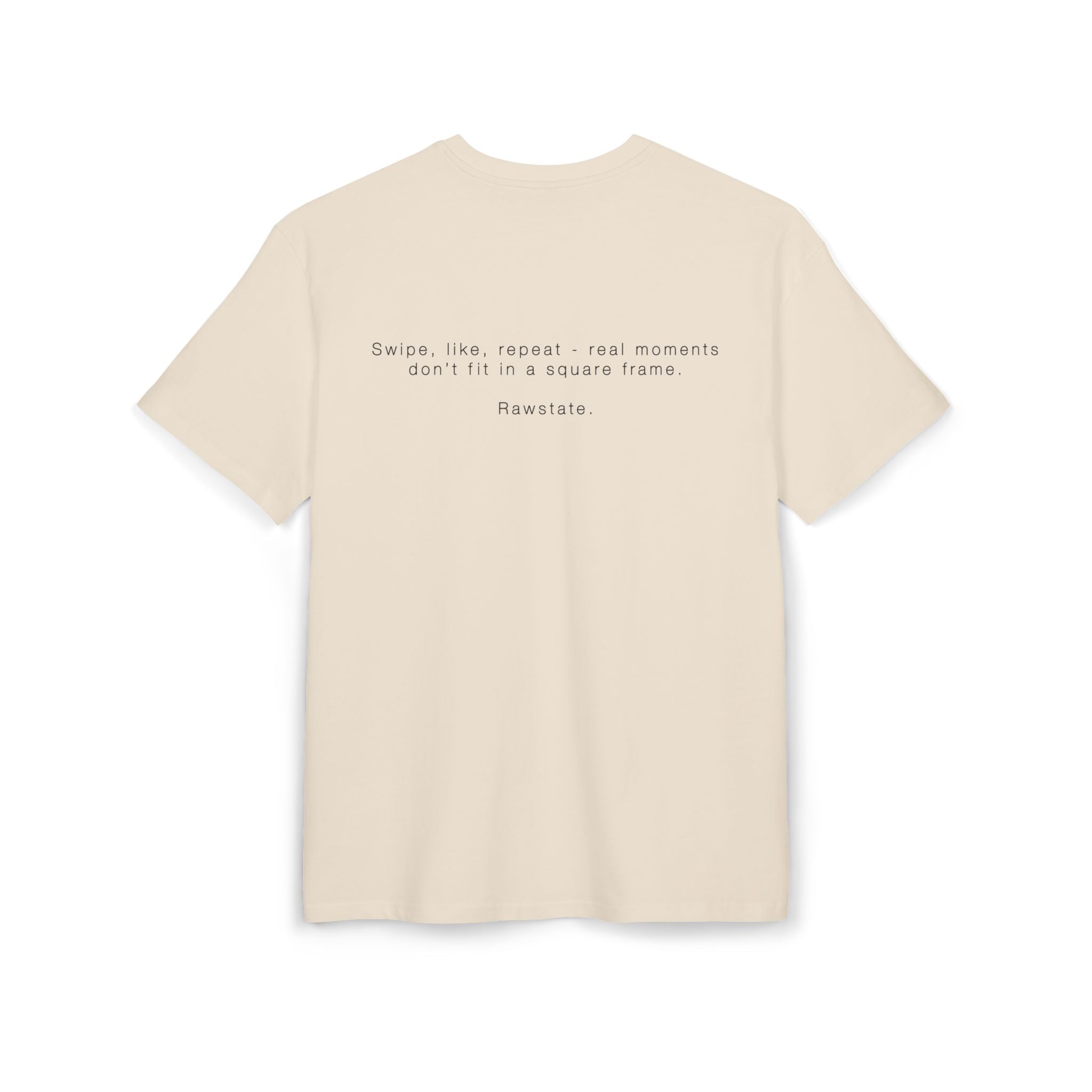 Minimalist Oversized Tee – 'Swipe. like. repeat'