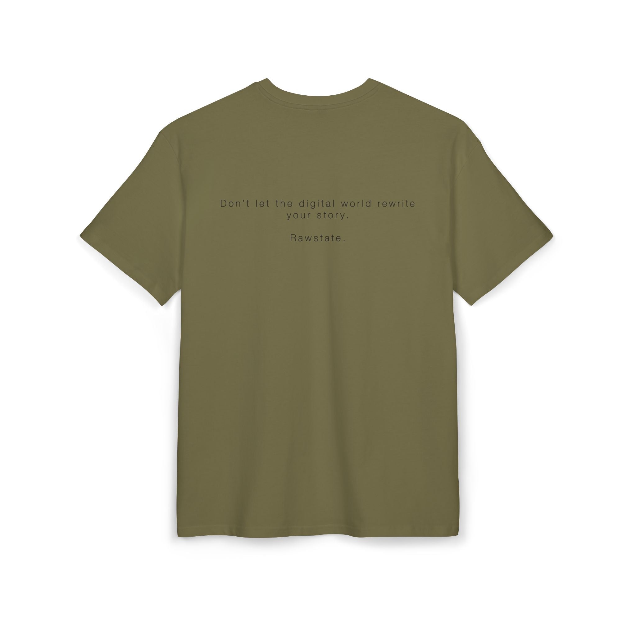 Minimalist Oversized Tee – 'Don’t let the digital world rewrite your story.'
