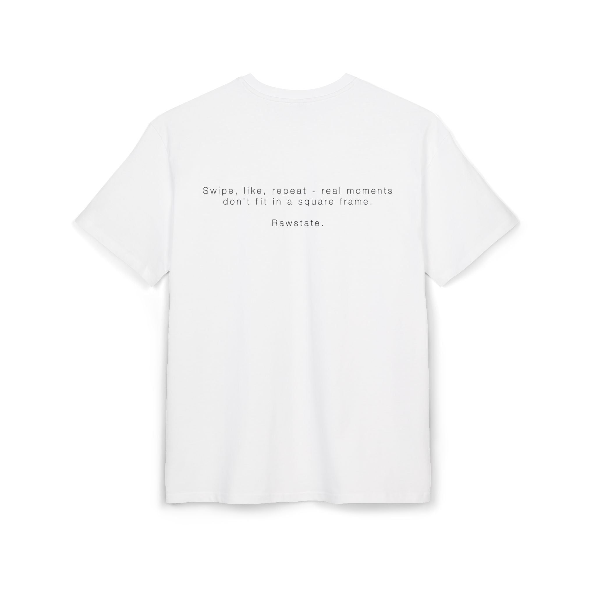 Minimalist Oversized Tee – 'Swipe. like. repeat'