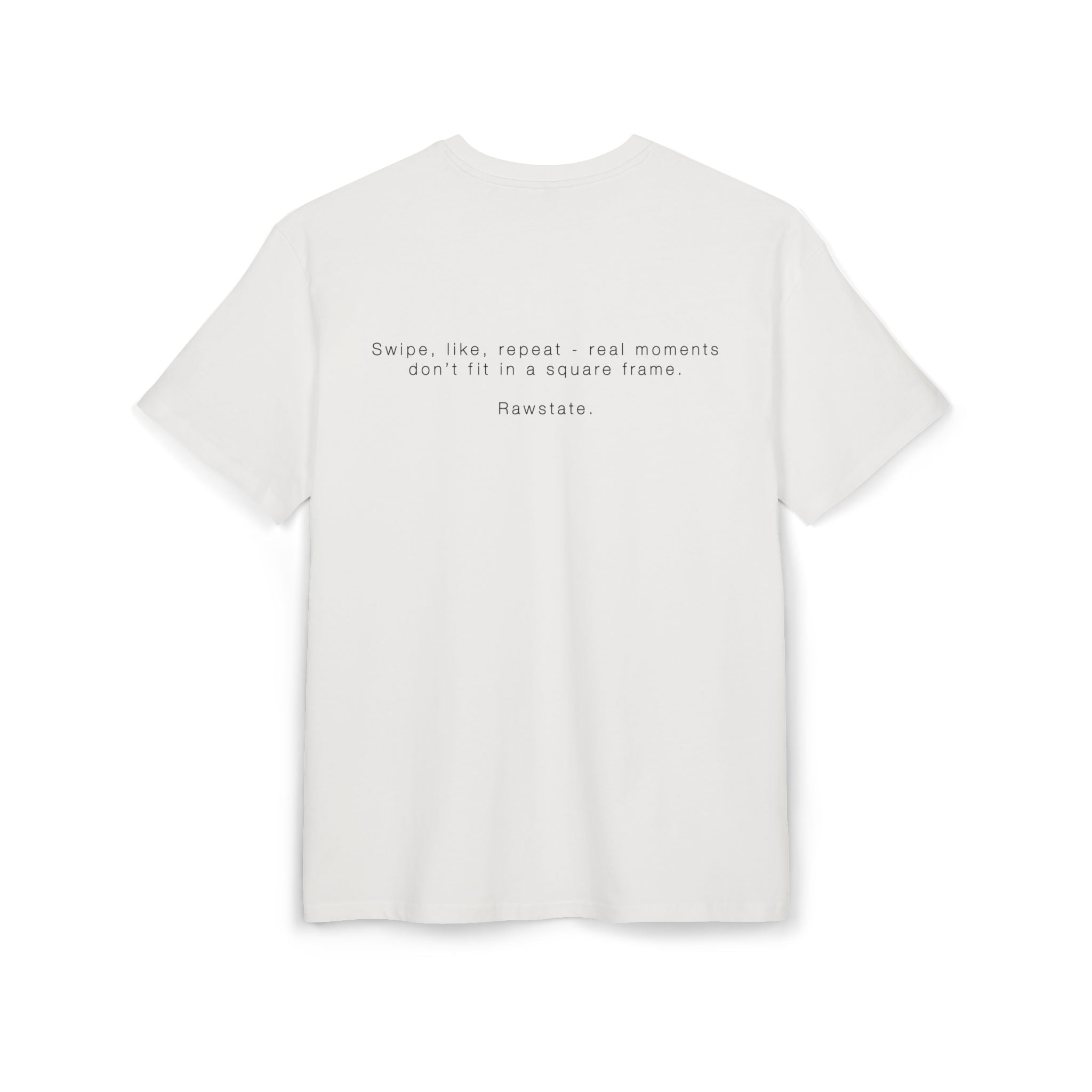 Minimalist Oversized Tee – 'Swipe. like. repeat'