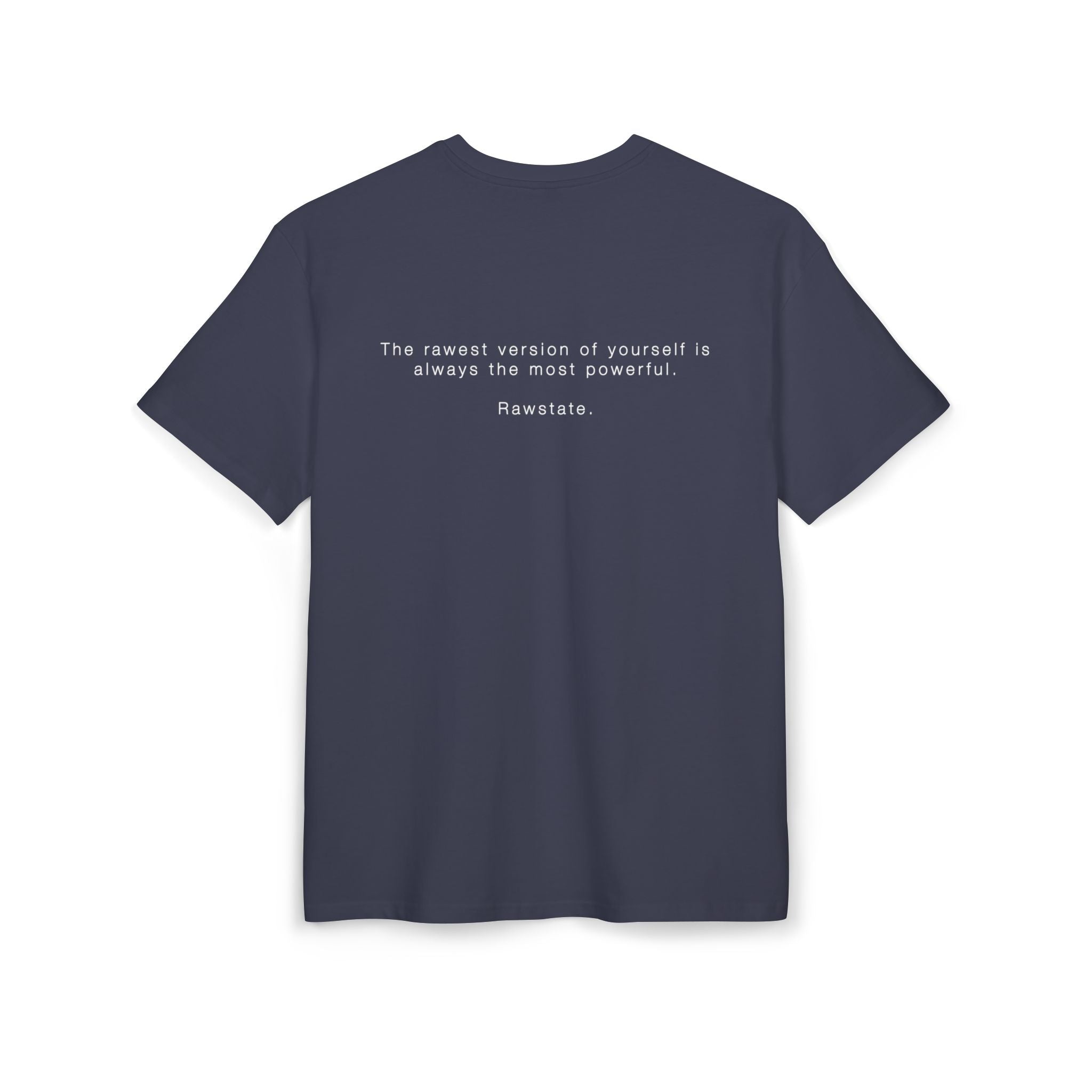 Minimalist Oversized Tee – 'The rawest version of yourself is always the most powerful.'