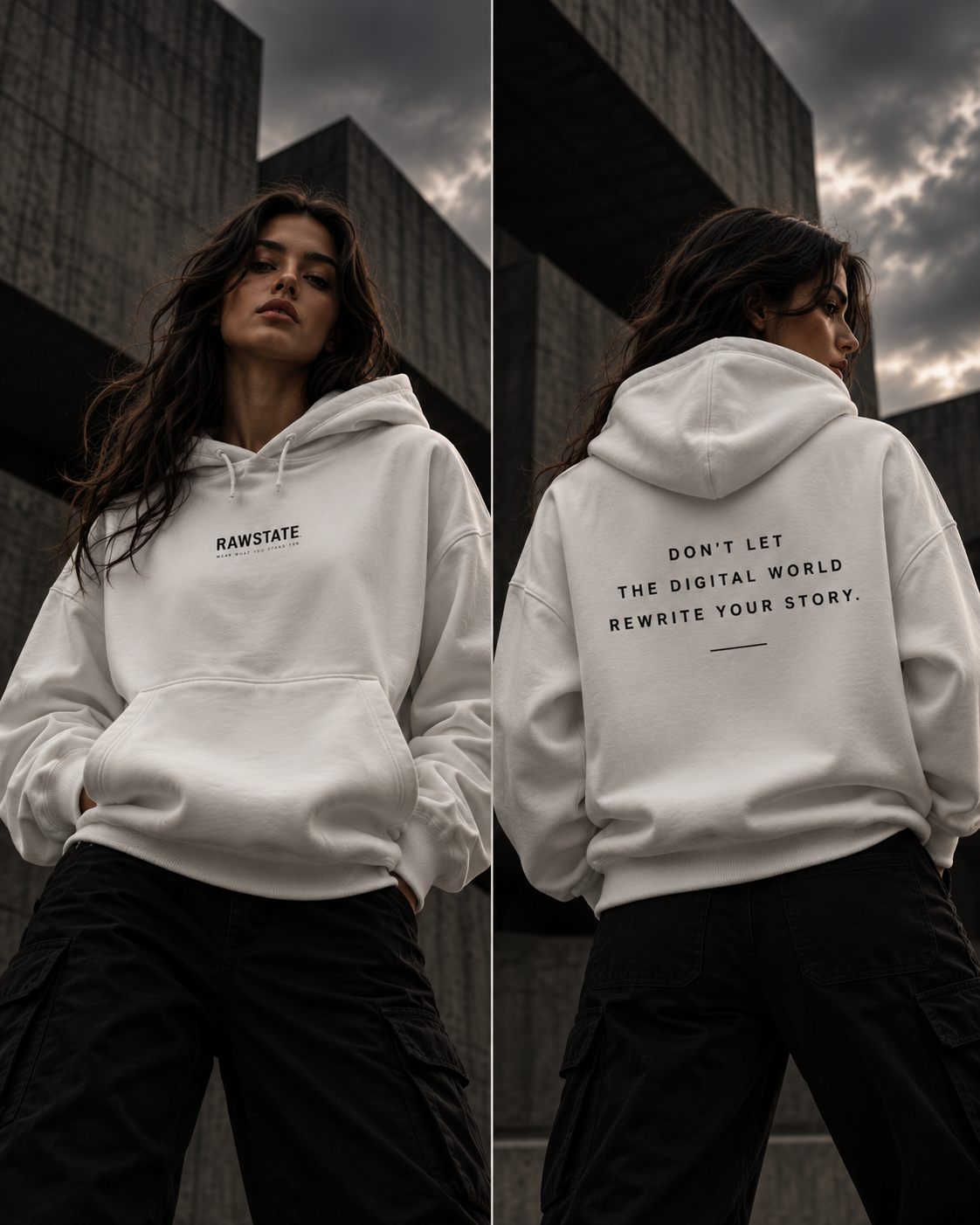RAWSTATE 'Don't let the digital world rewrite your story' Unisex Hoodie