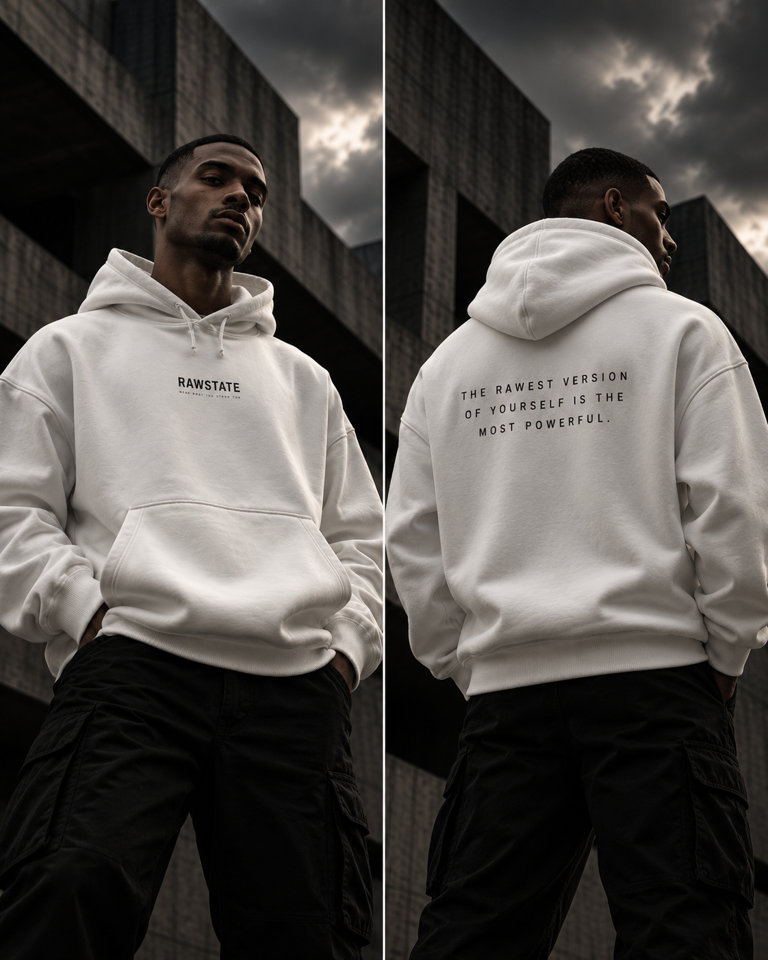 (Limited edition) RAWSTATE 'The rawest version of yourself is the most powerful' Unisex Hoodie